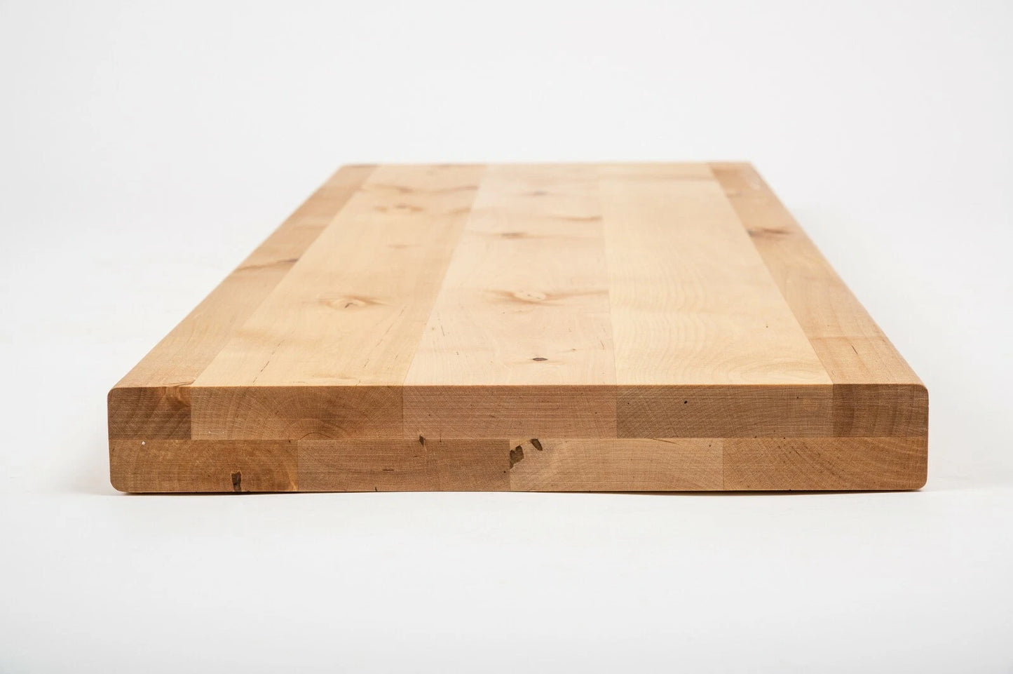 Shelf Stair tread Riser Windowsill Birch Rustic, full stave lamellas, 40 mm, 2-layer, Hard wax oil natur (colourless)