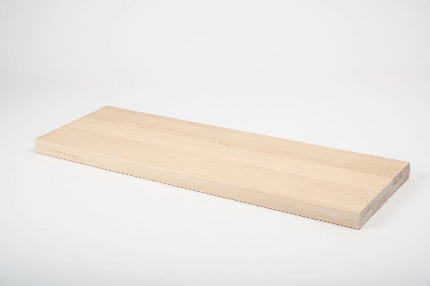 Shelf Stair tread Riser Windowsill Birch A/B, full stave lamellas, 40 mm, 2-layer, White oil