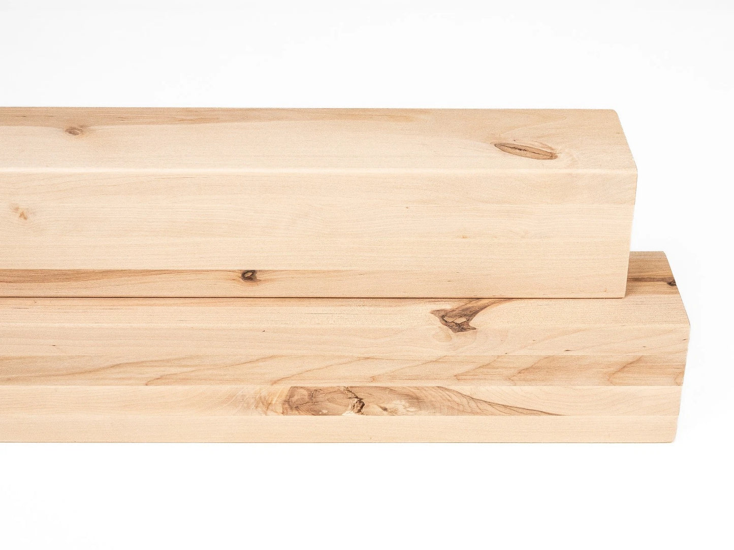 Glulam birch beam Rustic 100x100 mm Hard wax oil Natural white, square timber, solid wood