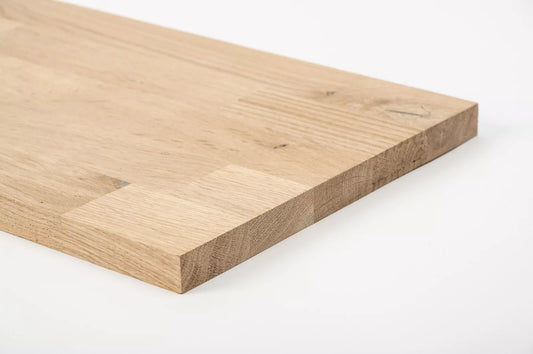 Panneau massif contrecollé DIY Chêne rustique, lamelles aboutées à largeur fixe, 26 mm