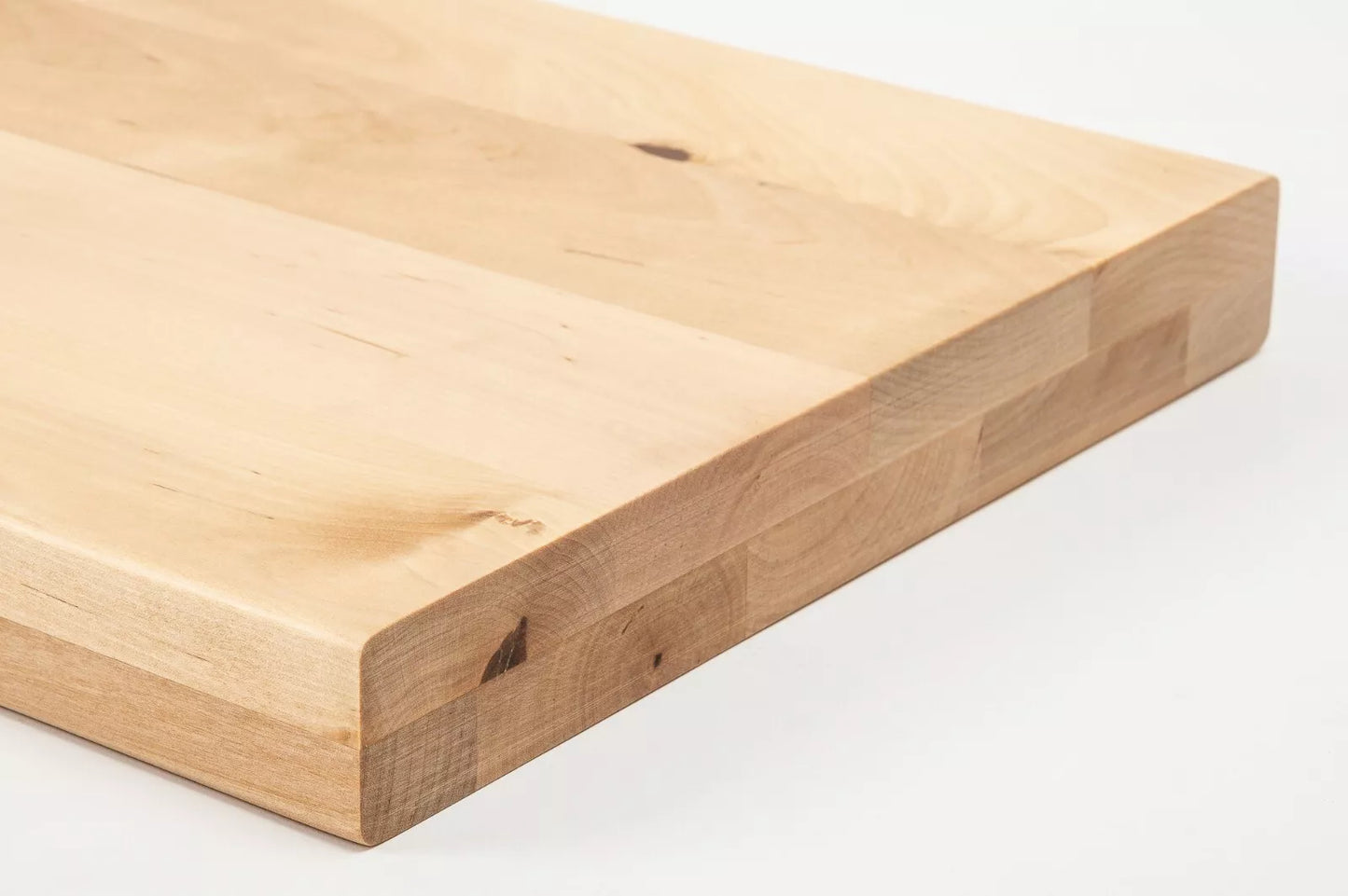 Shelf Stair tread Riser Windowsill Birch Rustic, full stave lamellas, 40 mm, 2-layer, Matte lacquere