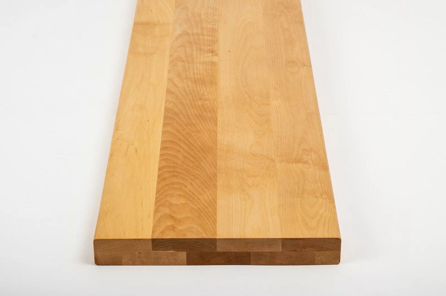 Shelf Stair tread Riser Windowsill Birch A/B, full stave lamellas, 40 mm, 2-layer, Naturally oiled