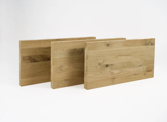 Panneau massif contrecollé DIY Chêne rustique, lamelles entières, 40 mm, 2 couches