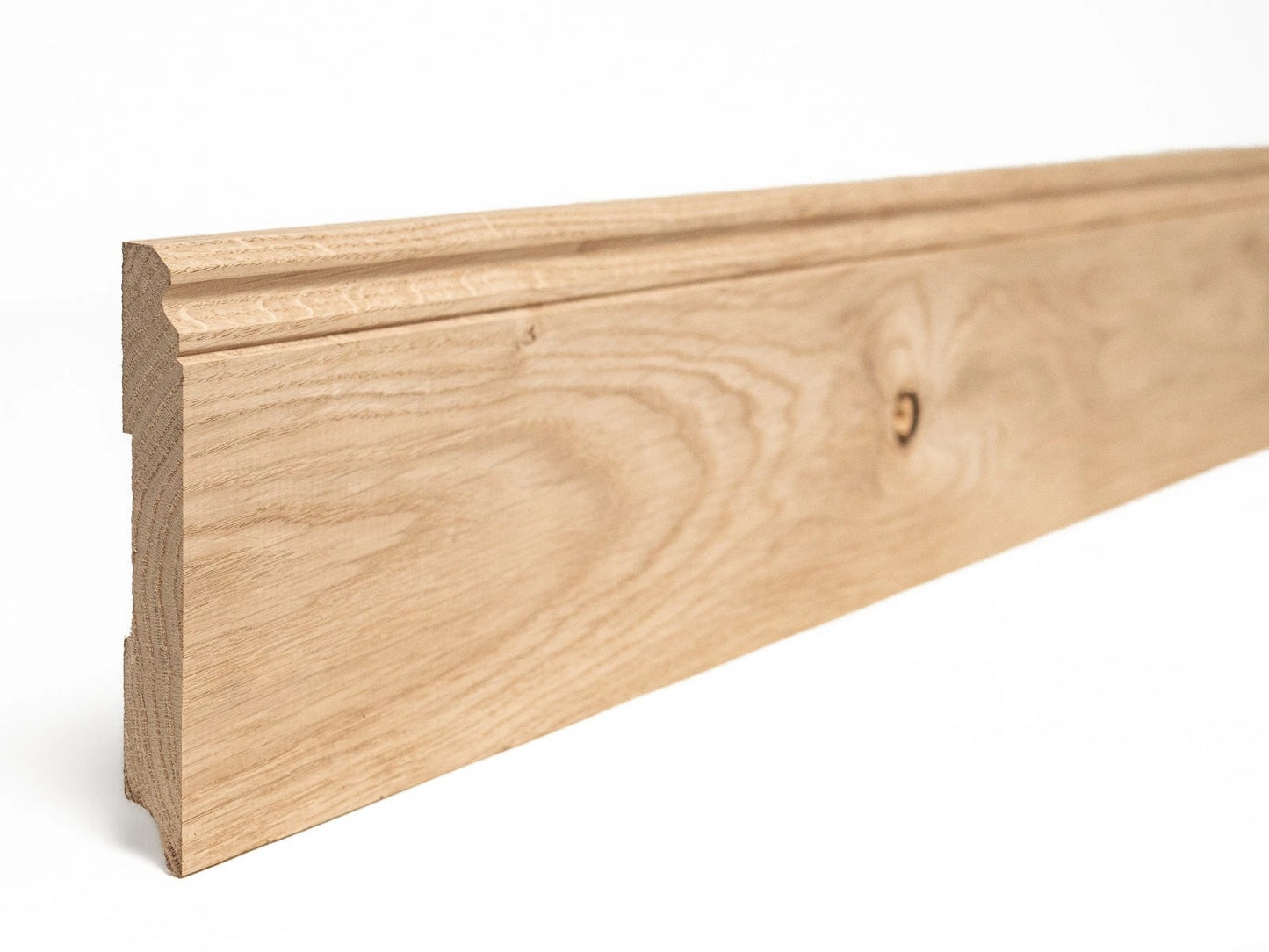 Solid Skirting Board Oak Rustic 20x150mm unfinished 1,5-2,5m Hamburg Profile