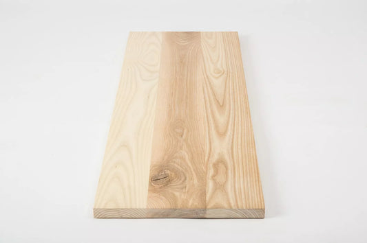 Shelf Stair tread Riser Windowsill Ash Rustic, full stave lamellas, 20 mm, White oil