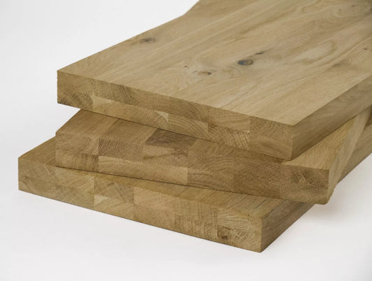 Panneau massif contrecollé DIY Chêne rustique, lamelles entières, 40 mm, 2 couches