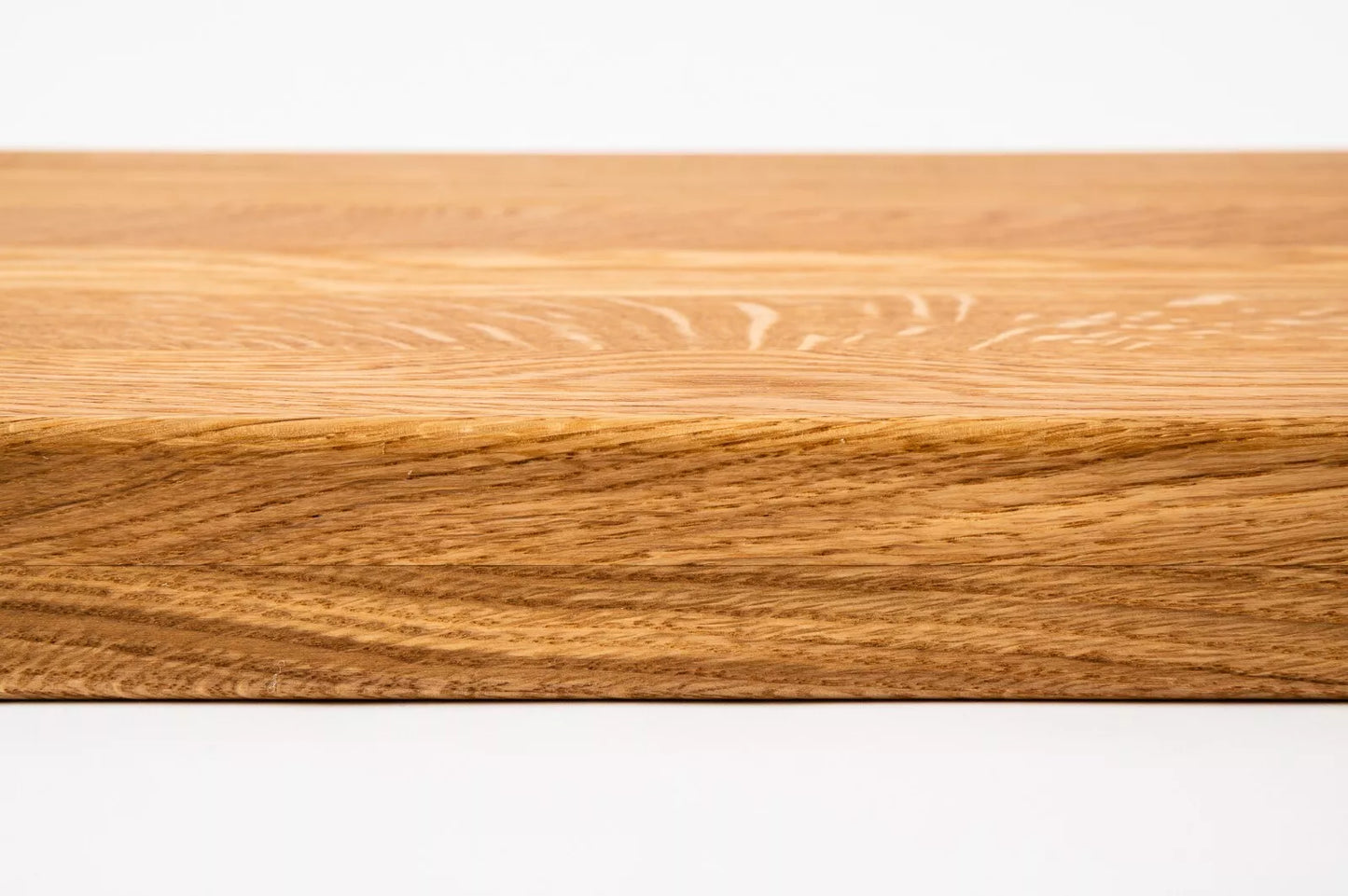 Stair tread Windowsill with overhang Oak A/B, full stave lamellas, 16 mm, Natural oil