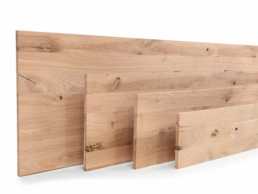 Panneau massif contrecollé DIY Chêne rustique, lamelles entières de largeur fixe, 16 mm