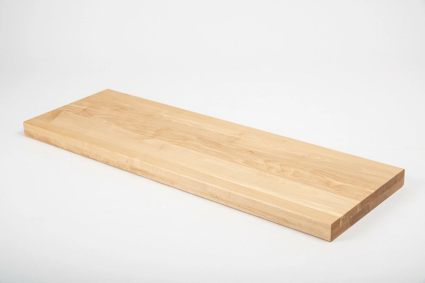 Shelf Stair tread Riser Windowsill Birch A/B, full stave lamellas, 40 mm, 2-layer, Hard wax oil natur (colourless)