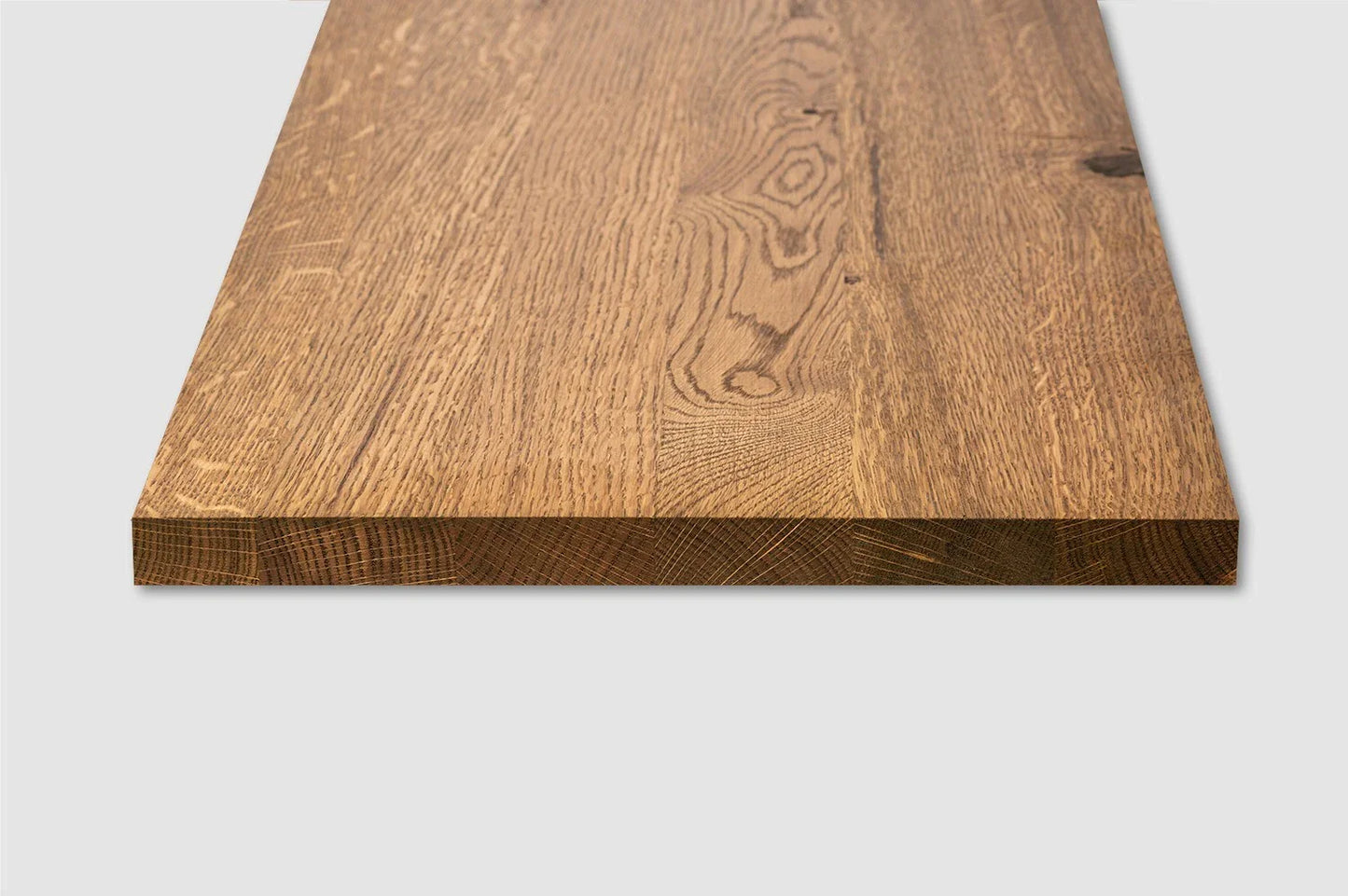 Tablette Marche d'escalier Contremarche Appui de fenêtre Chêne rustique, lamelles entières, 20 mm, Huilé Antique