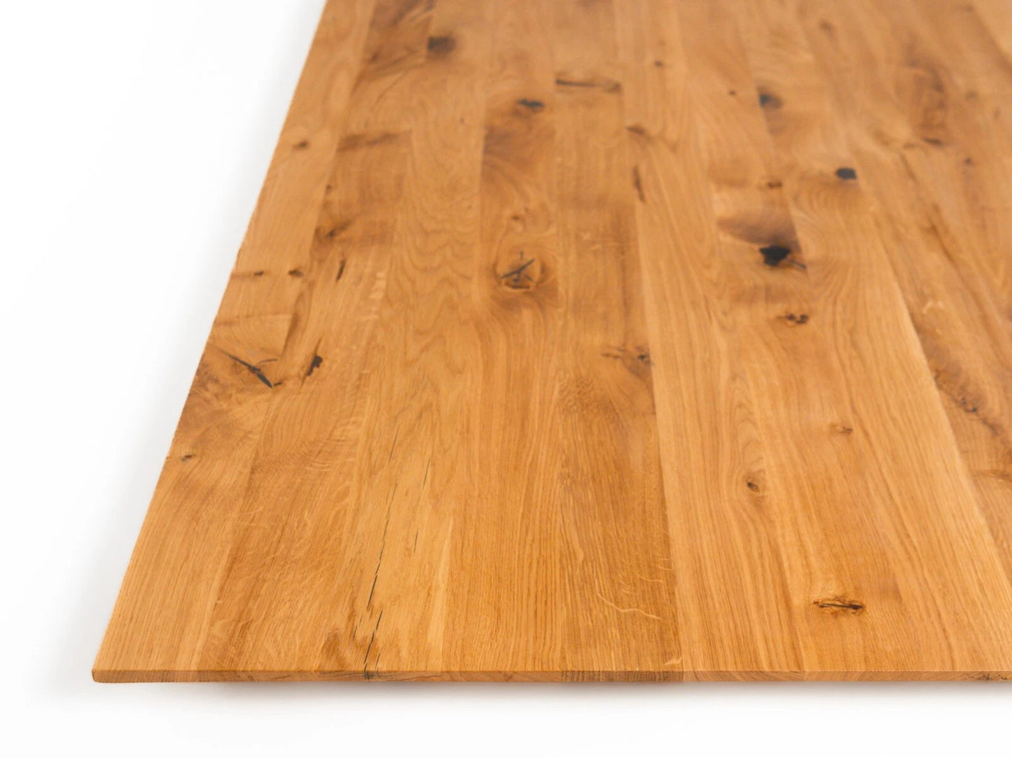 Rectangular Worktop Oak Rustic, full stave lamellas, 52 mm, 3-layer, Natural oil