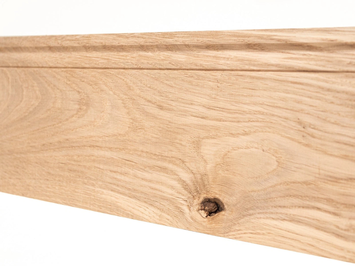 Plinthe massive en chêne rustique 20 x 130 mm non fini 1,5-2,5 m Profil Hamburg