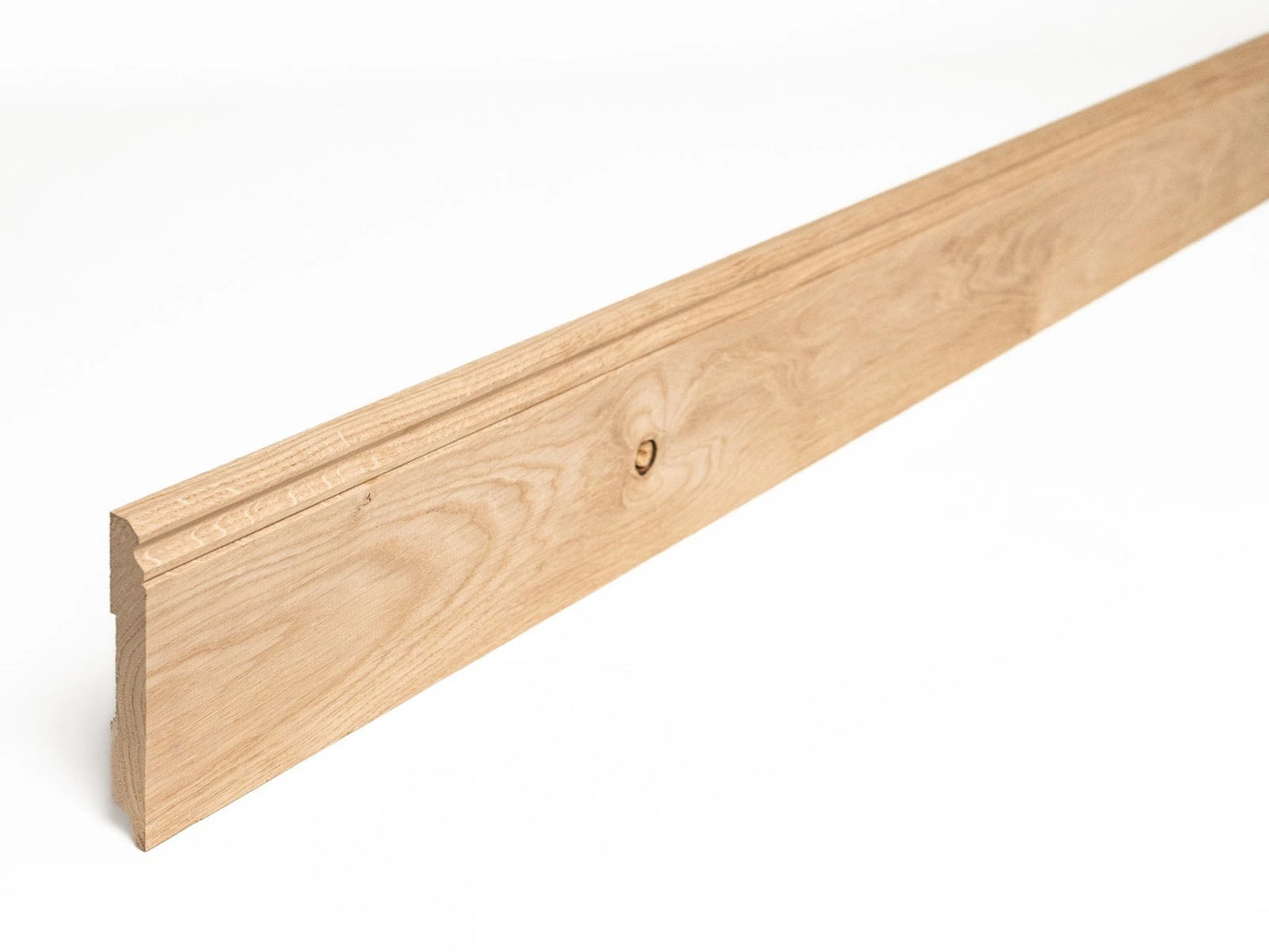 Solid Skirting Board Oak Rustic 20x150mm Hard wax oil Natural white 1,5-2,5m Hamburg Profile