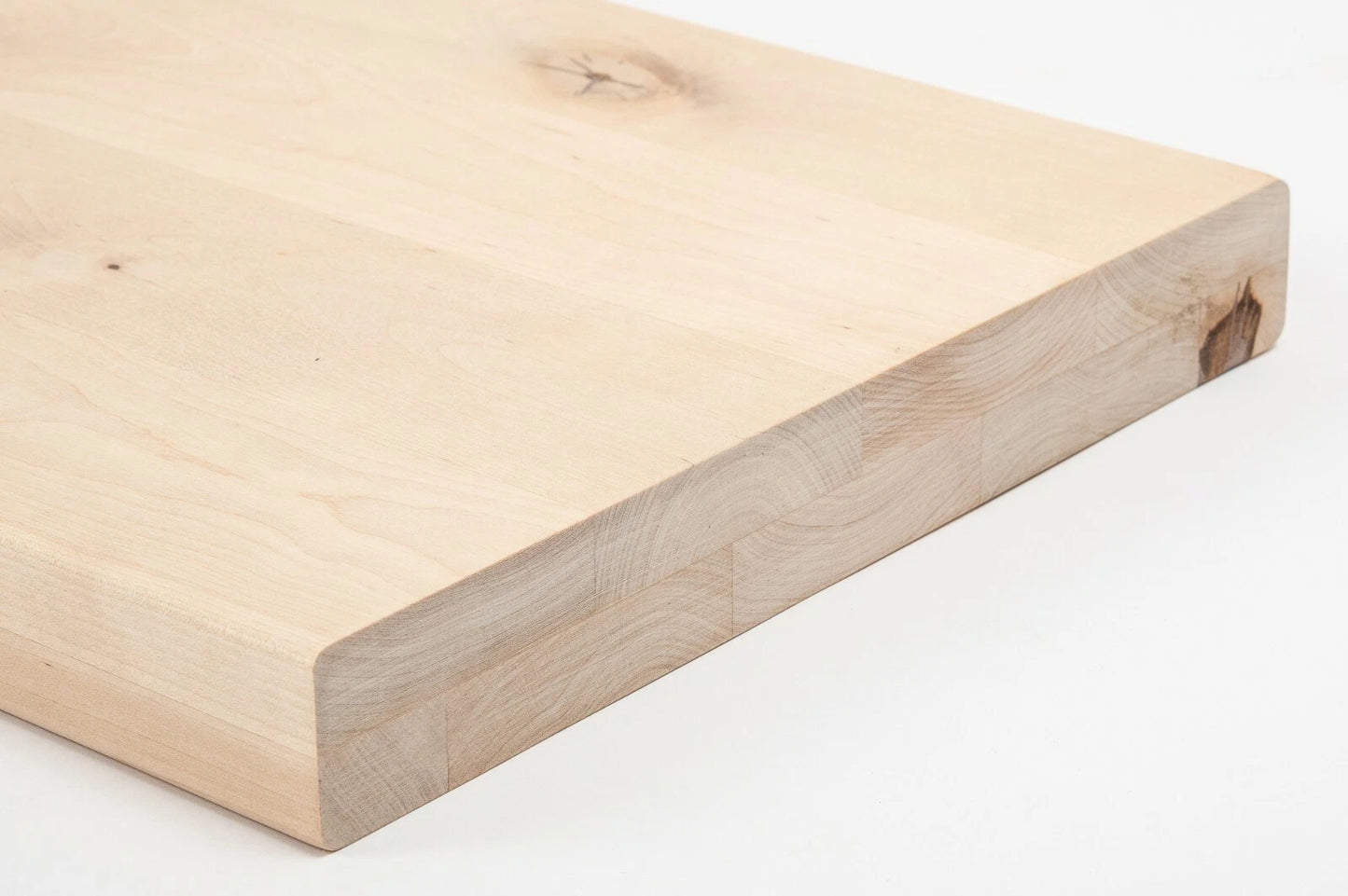 Shelf Stair tread Riser Windowsill Birch Rustic, full stave lamellas, 40 mm, 2-layer, Unfinished