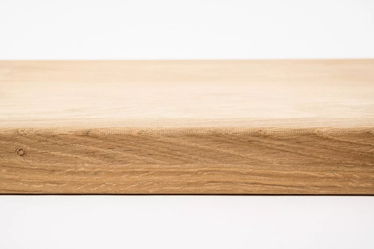 Stair tread Windowsill with overhang Oak A/B, full stave lamellas, 20 mm, Unfinished