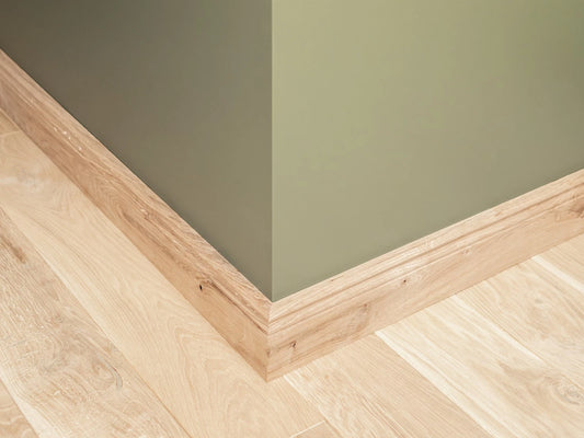 Solid Skirting Board Oak Rustic 20x130mm unfinished 1,5-2,5m Hamburg Profile