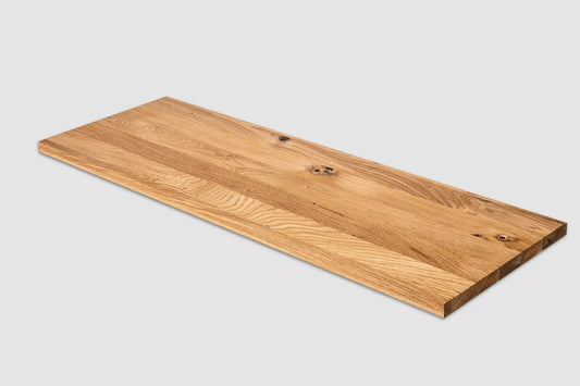 Tablette Marche d'escalier Contremarche Appui de fenêtre Chêne rustique, lamelles entières, 16 mm, huilé naturel (incolore)