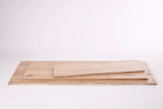 Panneau massif contrecollé DIY Chêne rustique, lamelles entières de largeur fixe, 26 mm