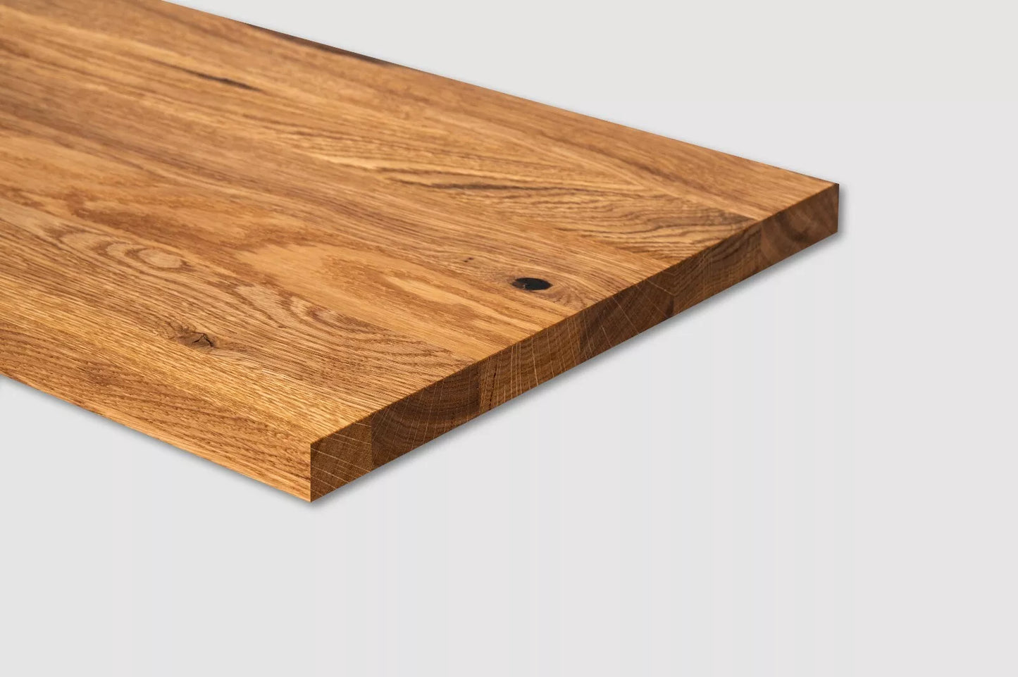 Shelf Stair tread Riser Windowsill Oak Rustic, full stave lamellas, 16 mm, Natural oil