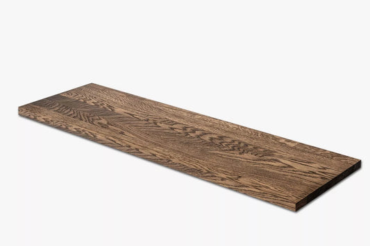 Shelf Stair tread Riser Windowsill Oak A/B, full stave lamellas, 16 mm, Smoked oil