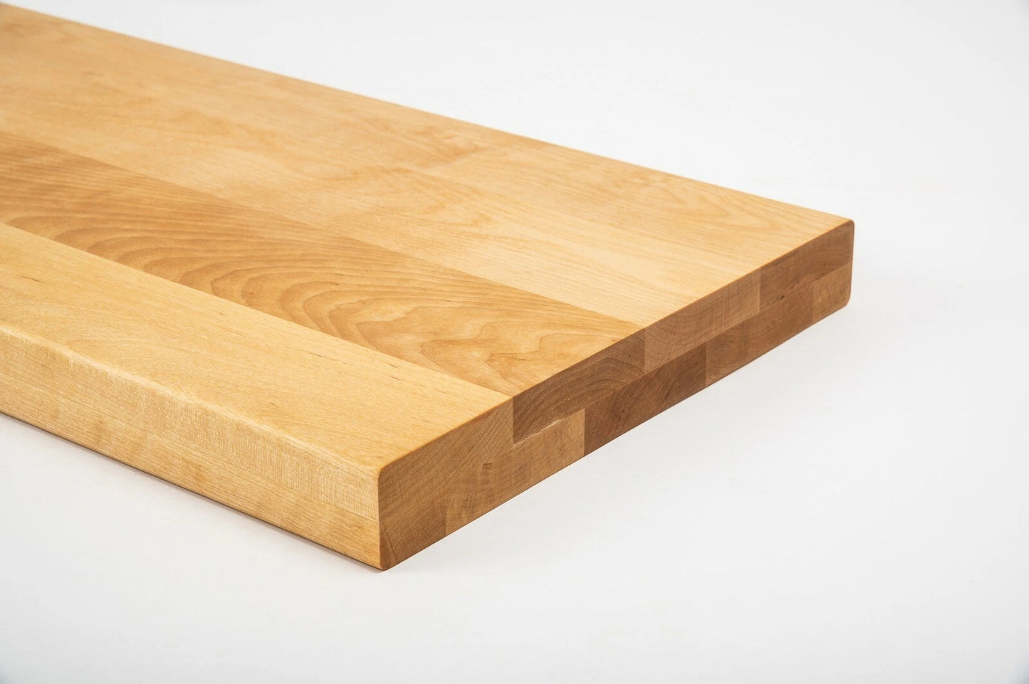 Shelf Stair tread Riser Windowsill Birch A/B, full stave lamellas, 40 mm, 2-layer, Naturally oiled