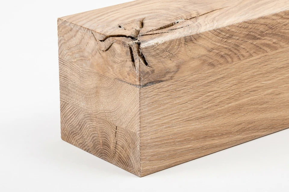 Glulam oak beam Rustic 120x120 mm white oil, square timber, solid wood