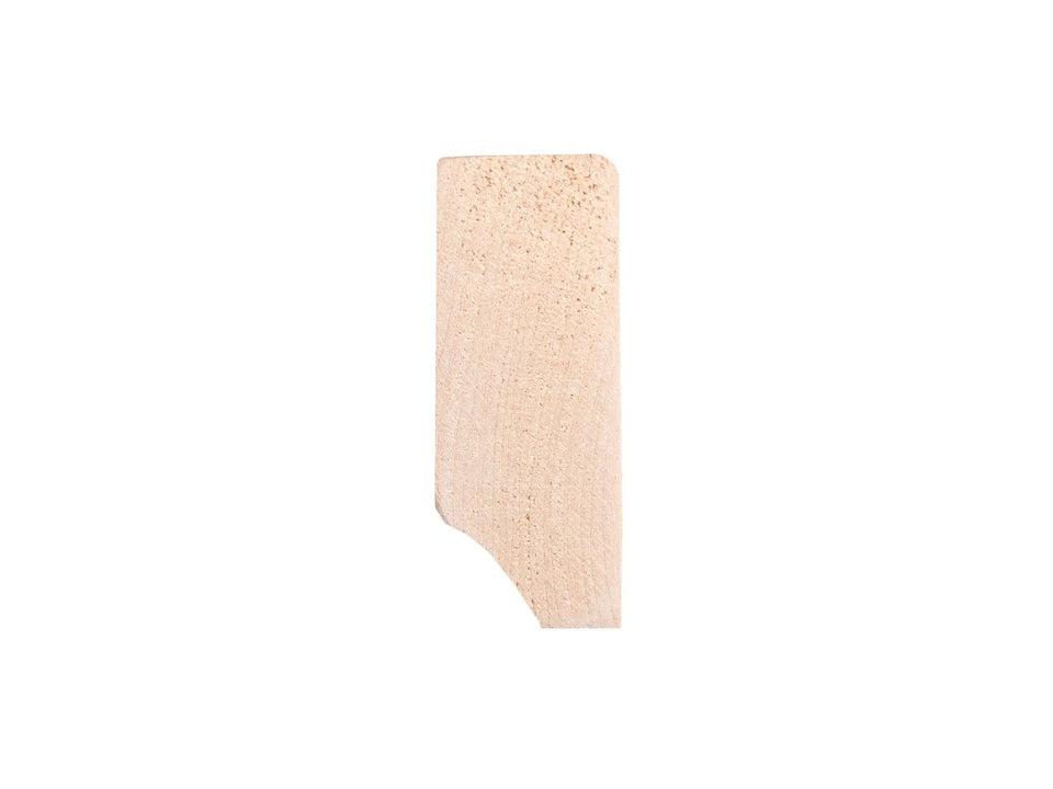 Plinthe massive en bouleau A/B 24 x 60 mm non fini 2000 mm avec rayon de 5 mm