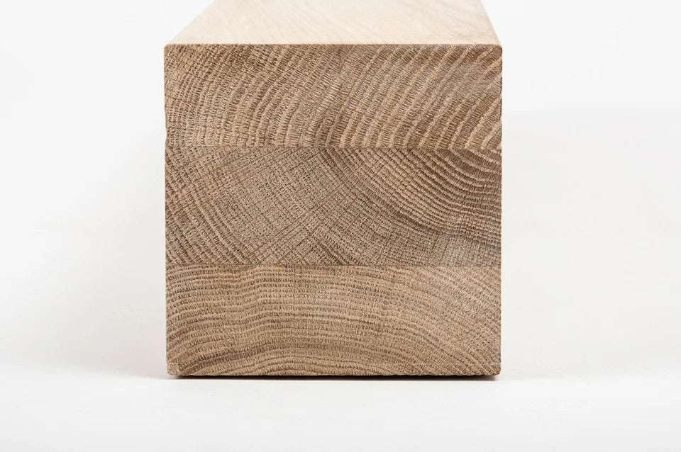 Glulam oak beam Rustic 160x160 mm white oil, square timber, solid wood