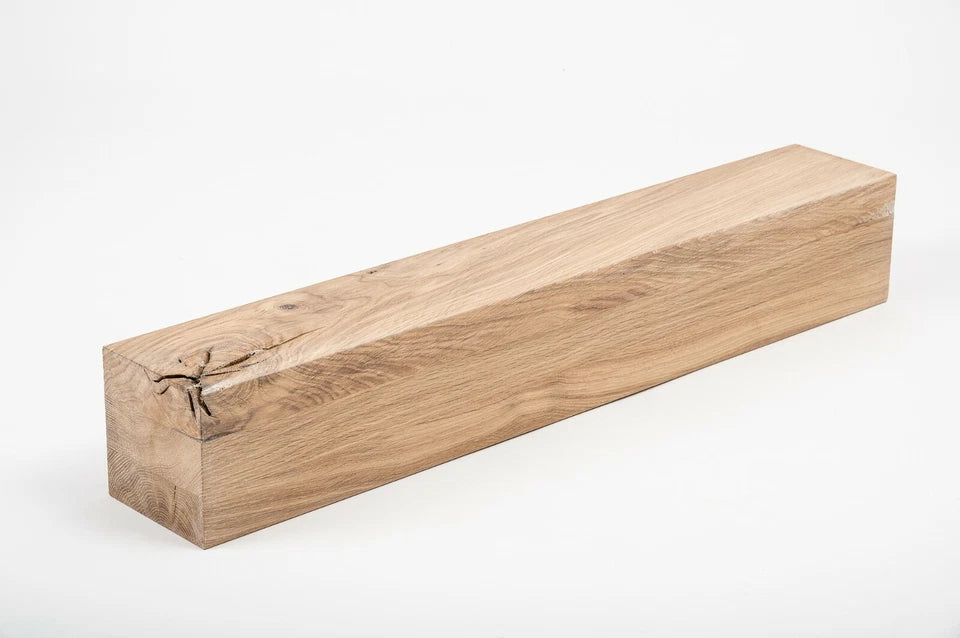 Glulam oak beam Rustic 80x80 mm white oil, square timber, solid wood