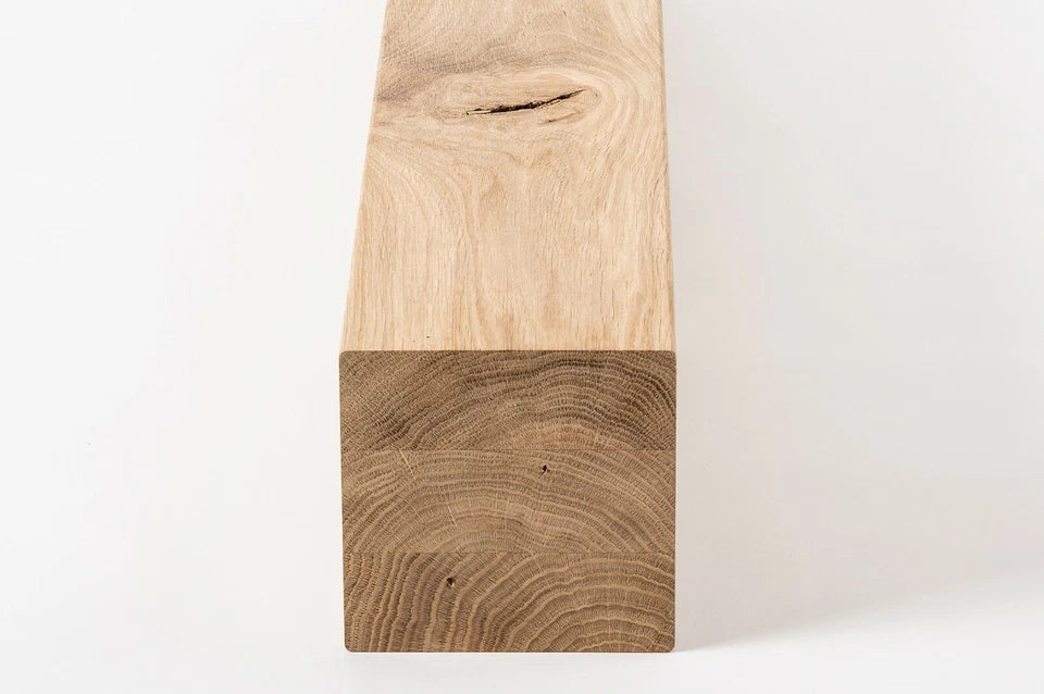 Glulam oak beam Rustic 120x120 mm untreated, square timber, solid wood