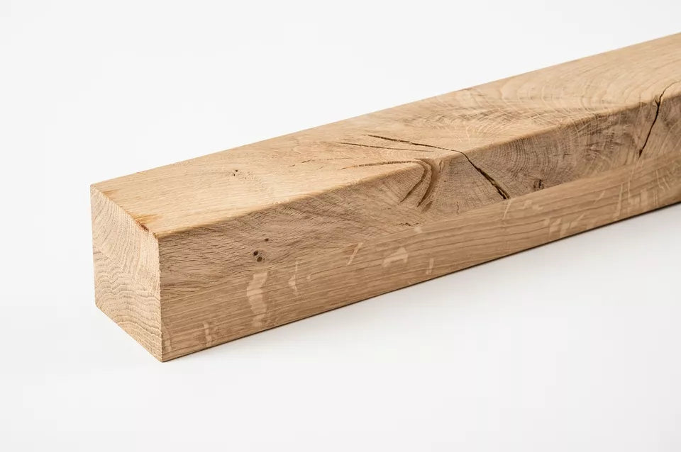Glulam oak beam Rustic 80x80 mm untreated, square timber, solid wood