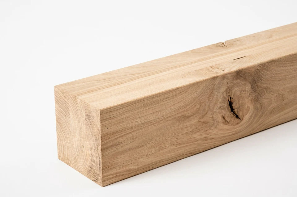 Glulam oak beam Rustic 120x120 mm untreated, square timber, solid wood