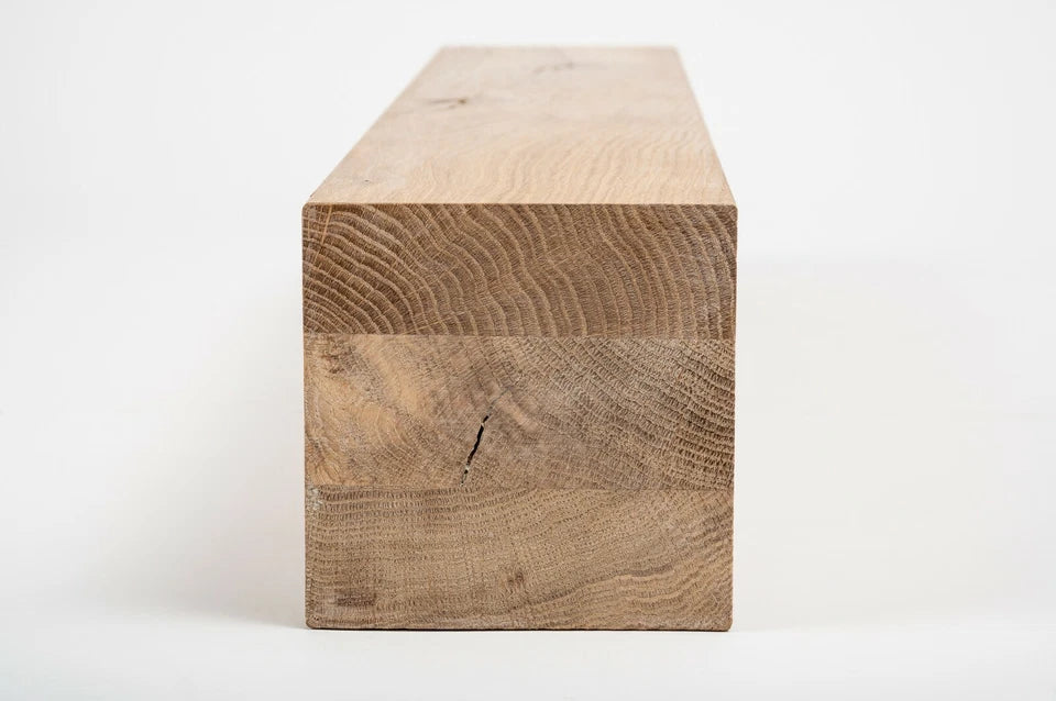 Glulam oak beam Rustic 120x120 mm Hard wax oil Natural white, square timber, solid wood