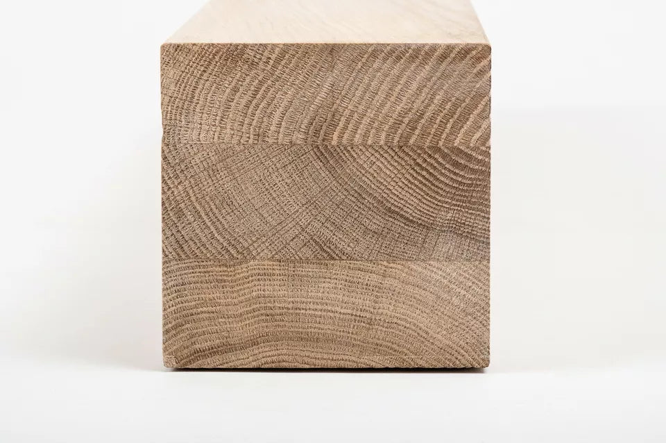 Glulam oak beam Rustic 80x80 mm white oil, square timber, solid wood
