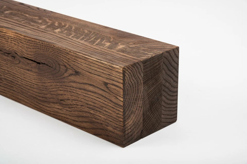 Glulam oak beam Rustic 80x80 mm walnut oil, square timber, solid wood