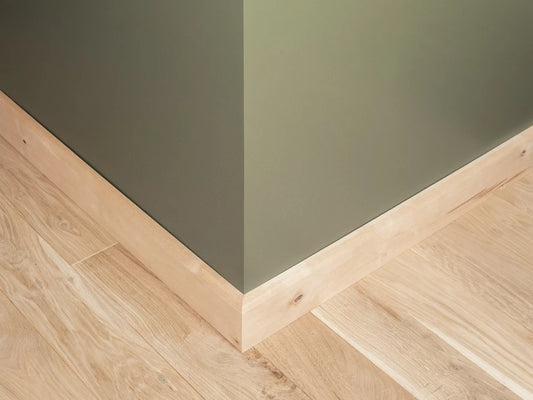 Solid Skirting Board Birch Rustic 24x100mm unfinished 2000 mm with radius 20mm without filling