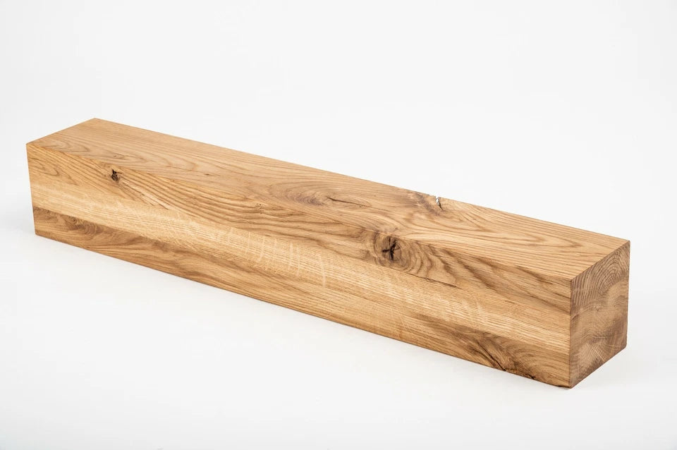 Glulam oak beam Rustic 80x80 mm hard wax oil natural (colourless), square timber, solid wood