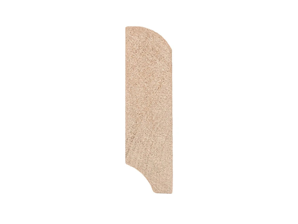 Plinthe en bouleau massif A/B 24 x 80 mm Huile de cire dure Naturelle Blanc 2000 mm avec rayon de 20 mm