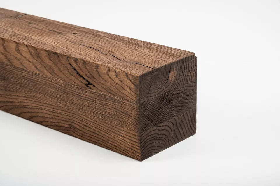 Glulam oak beam Rustic 160x160 mm walnut oil, square timber, solid wood