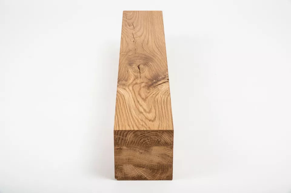 Glulam oak beam Rustic 80x80 mm hard wax oil natural (colourless), square timber, solid wood