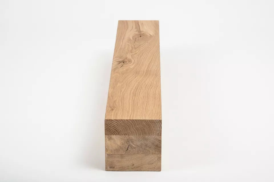 Glulam oak beam Rustic 120x120 mm Hard wax oil Natural white, square timber, solid wood